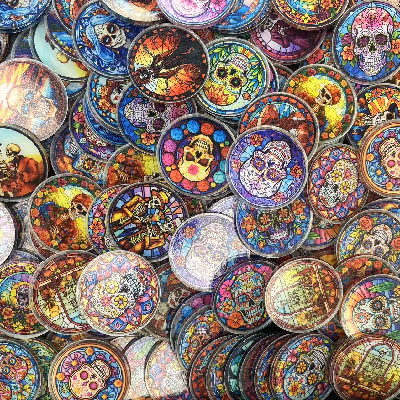 Sugar skull, 4cm-Acrylic chips