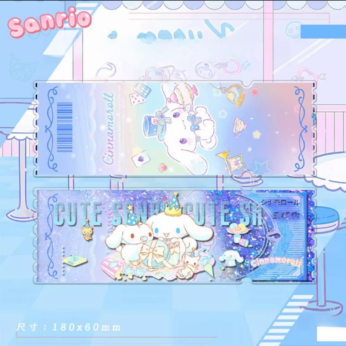 Sanrio acrylic ticket quicksand