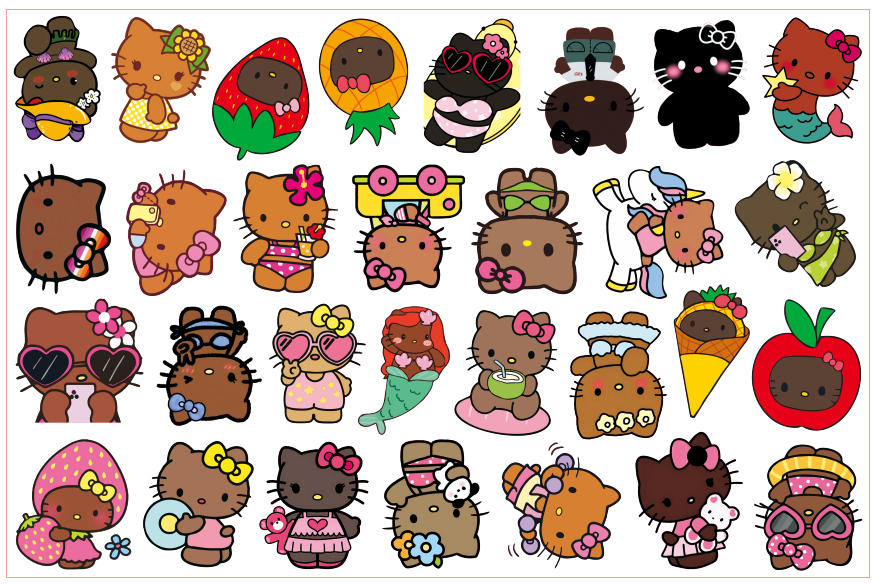 Hawaii Kitty-8cm big chip(random mix)