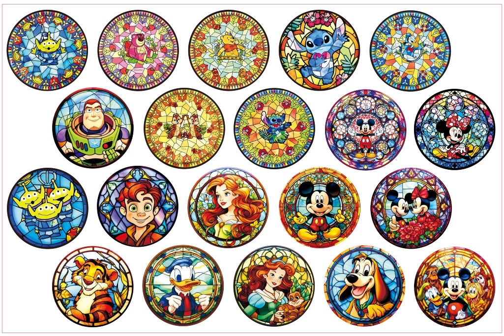 Glass Disney-8cm big chip(random mix)