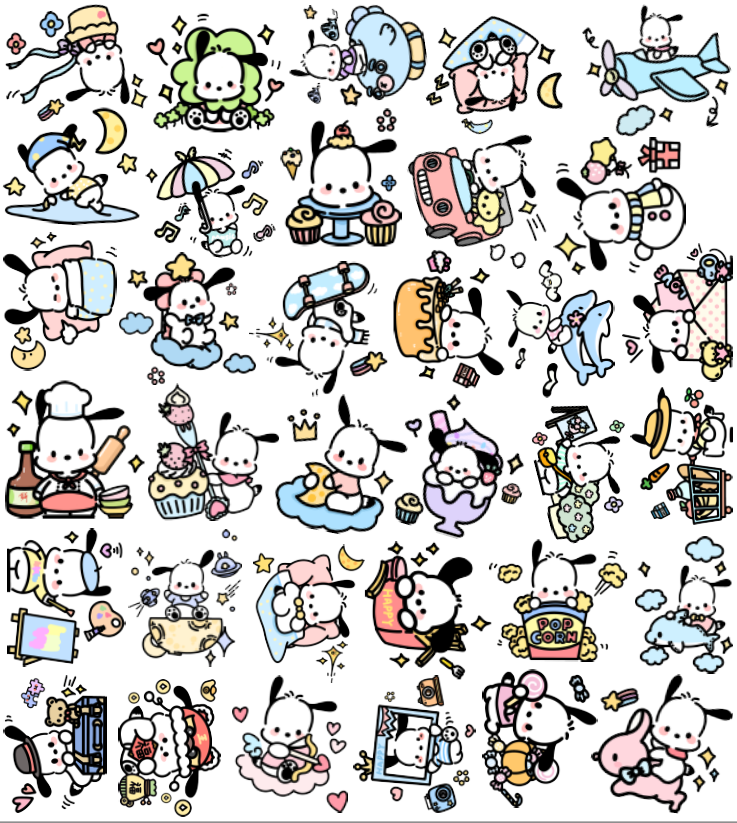 Pocha drawing-8cm big chip(random mix)