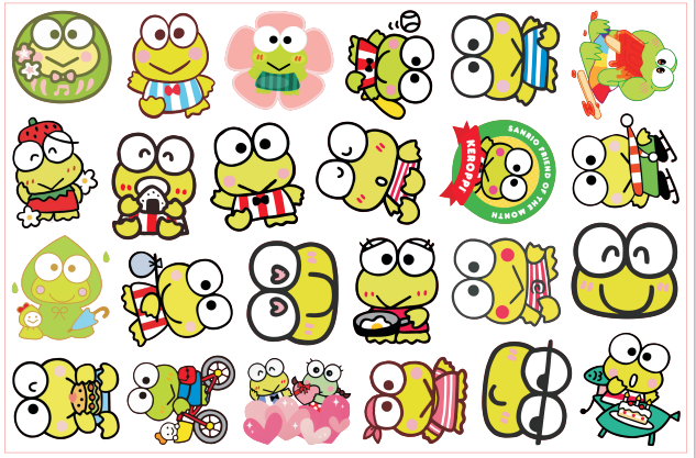 Keroppi-8cm big chip(random mix)
