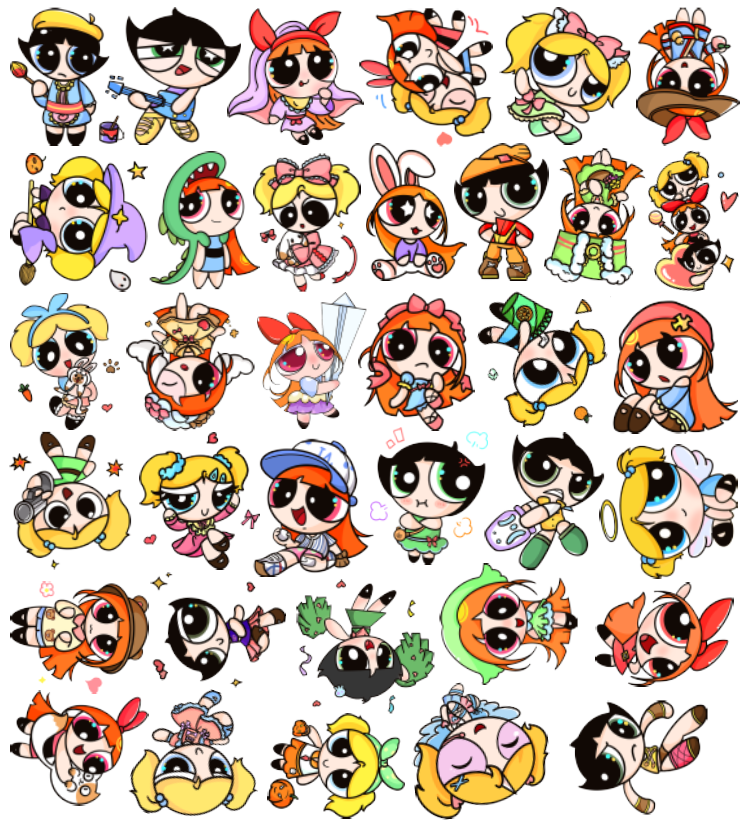 Powerpuff girl-8cm big chip(random mix)