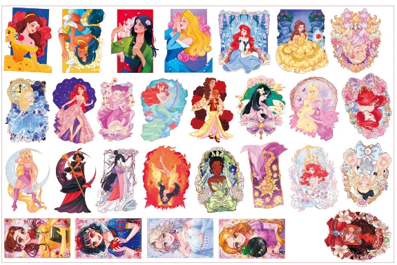 Princess drawing-8cm big chip(random mix)