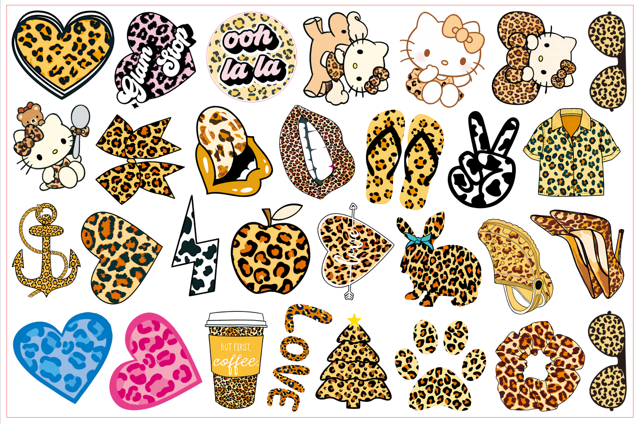 Leopard element-8cm big chip(random mix)