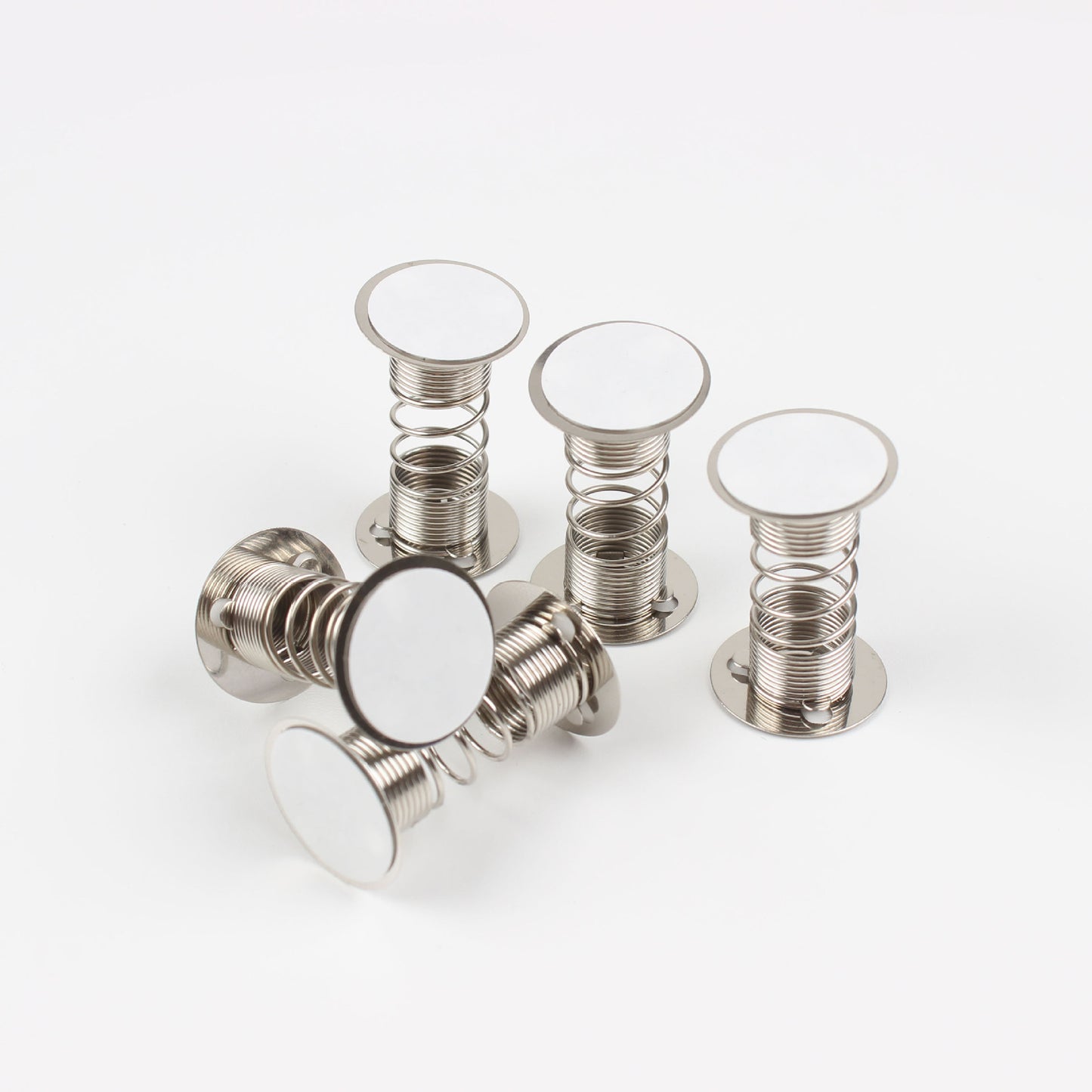 Metal spring base with adhesive