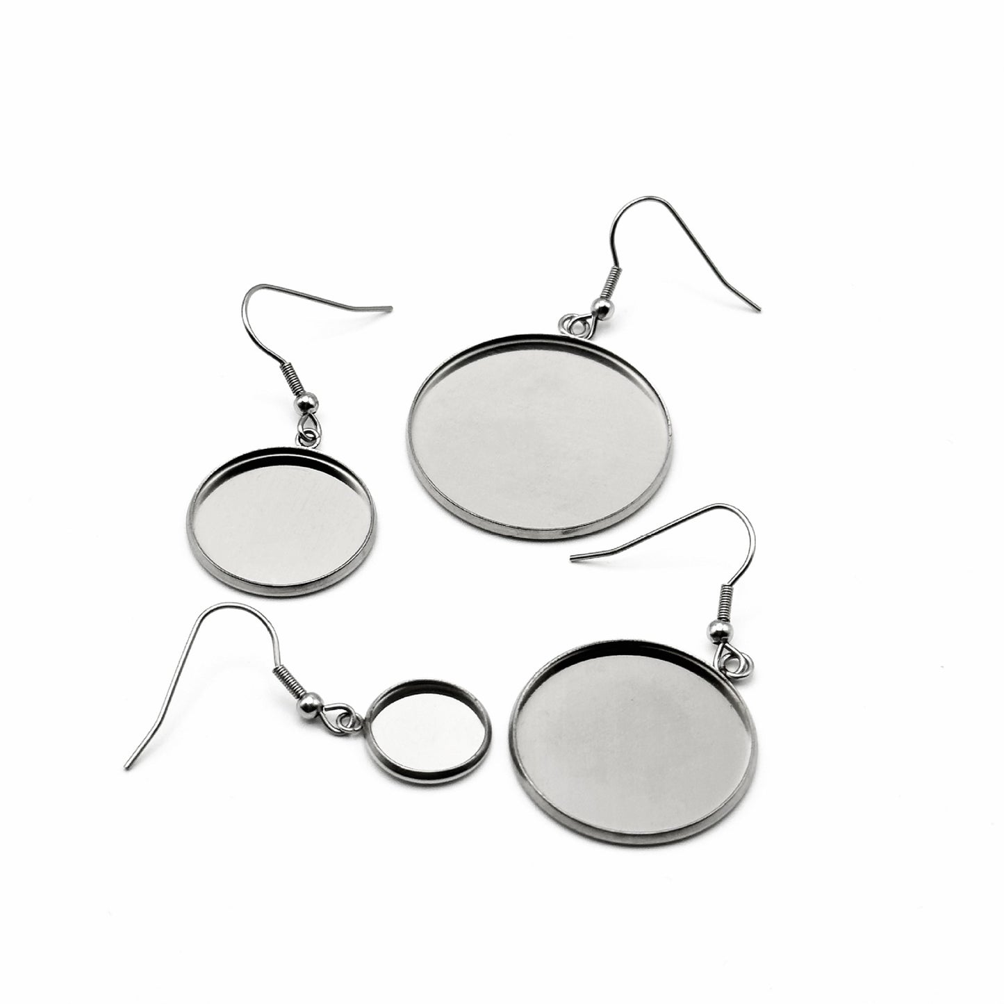 DIY earrings stainless steel round hook earings