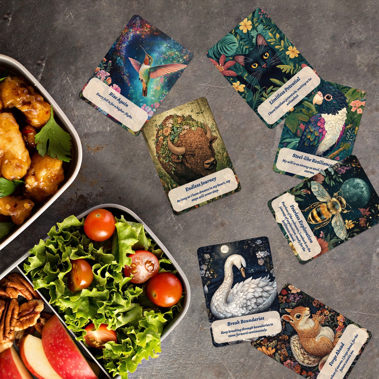 Animal positive saying cards 50pcs/set 6.4cm*8.9cm