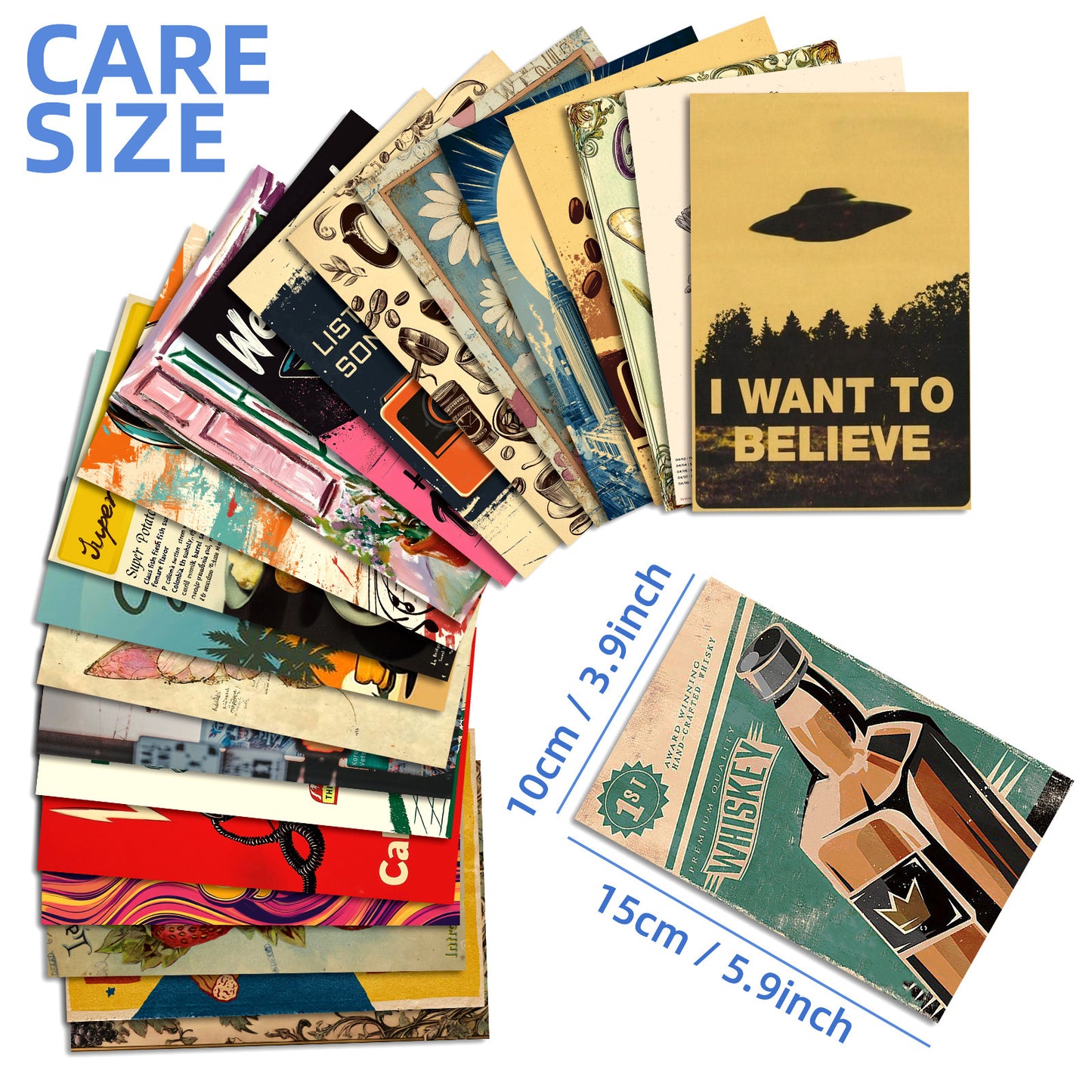 Retro cards 50pcs/set 15cm*10cm