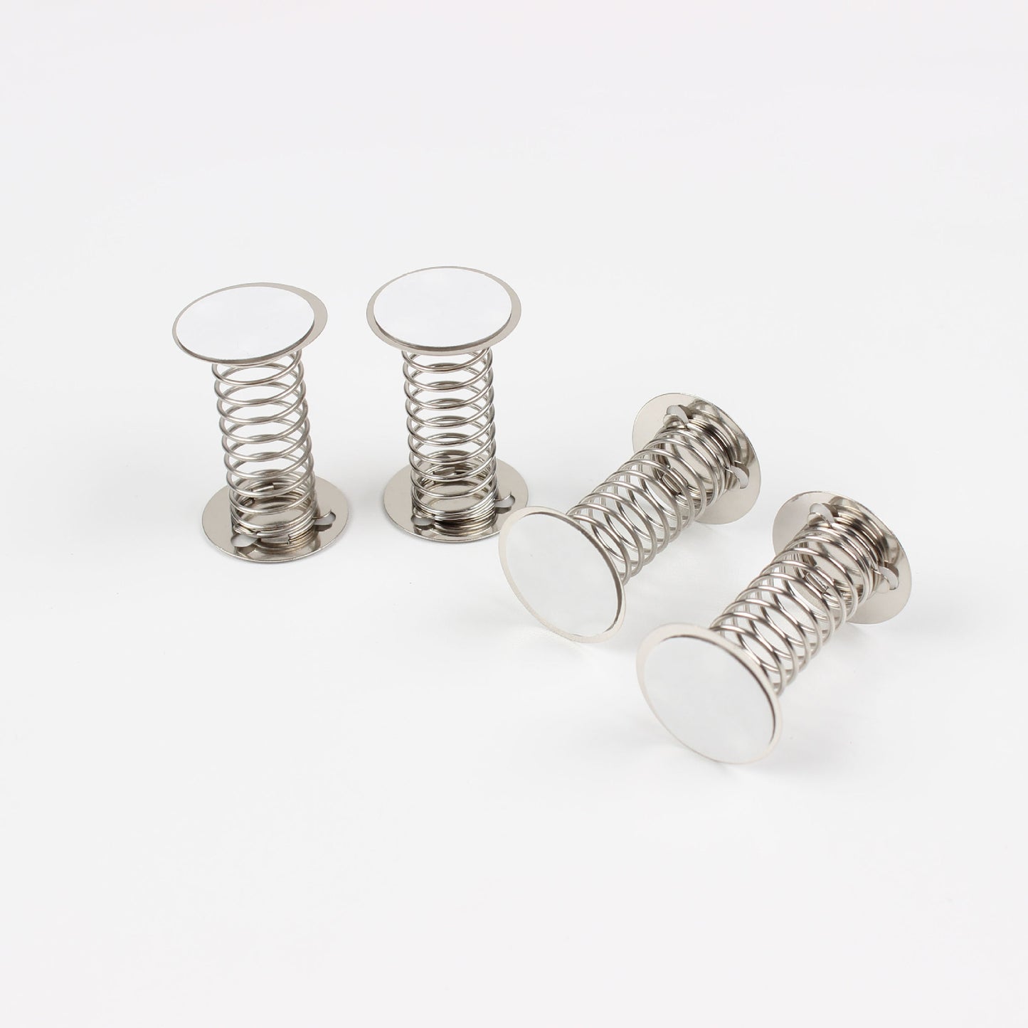 Metal spring base with adhesive