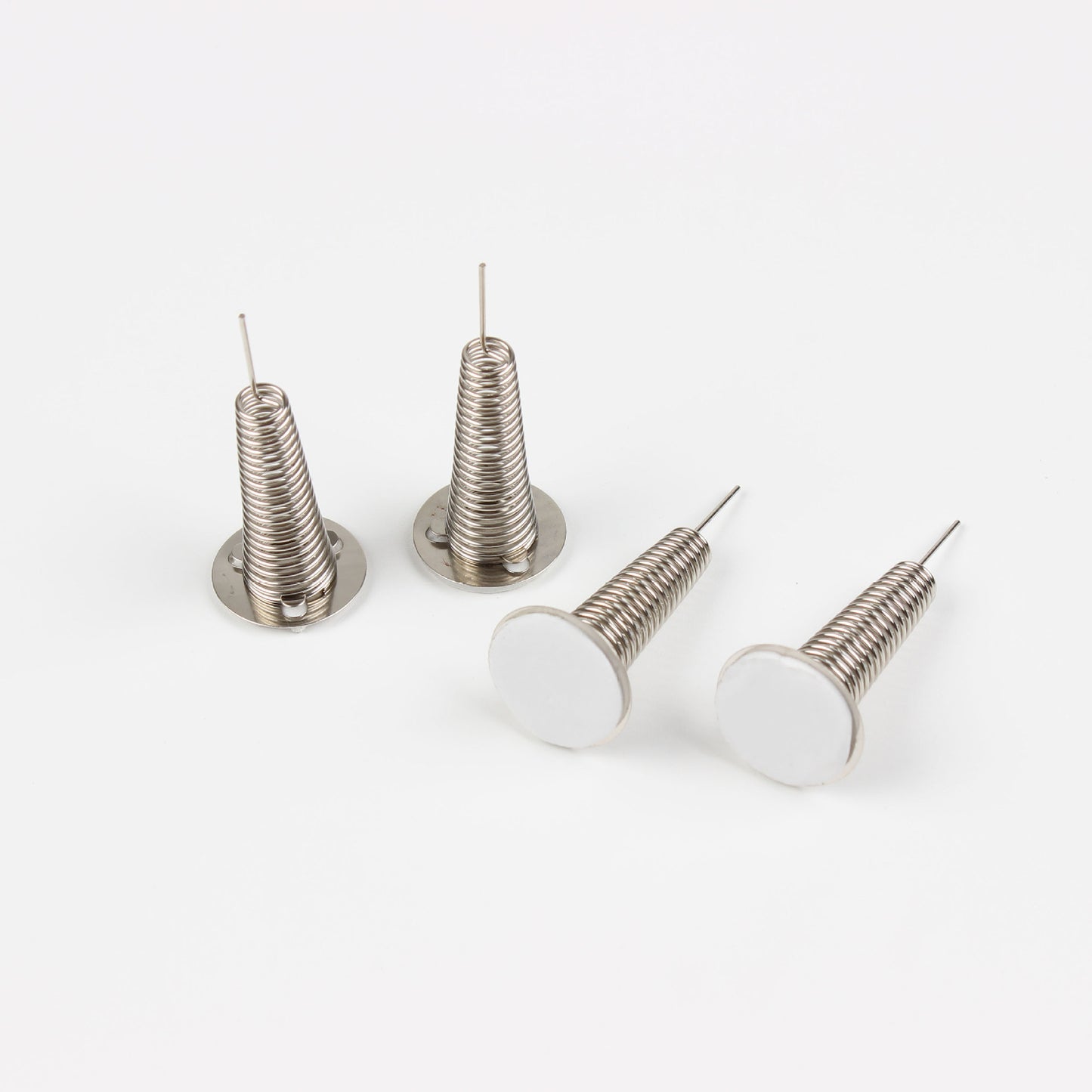 Metal spring base with adhesive