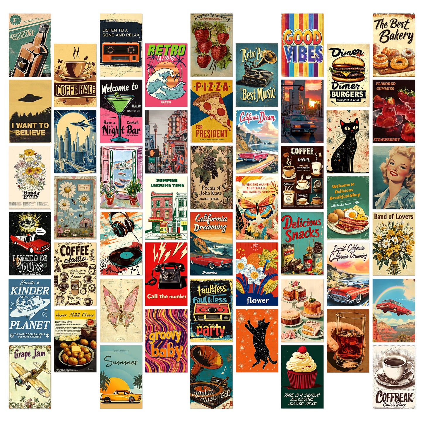 Retro cards 50pcs/set 15cm*10cm