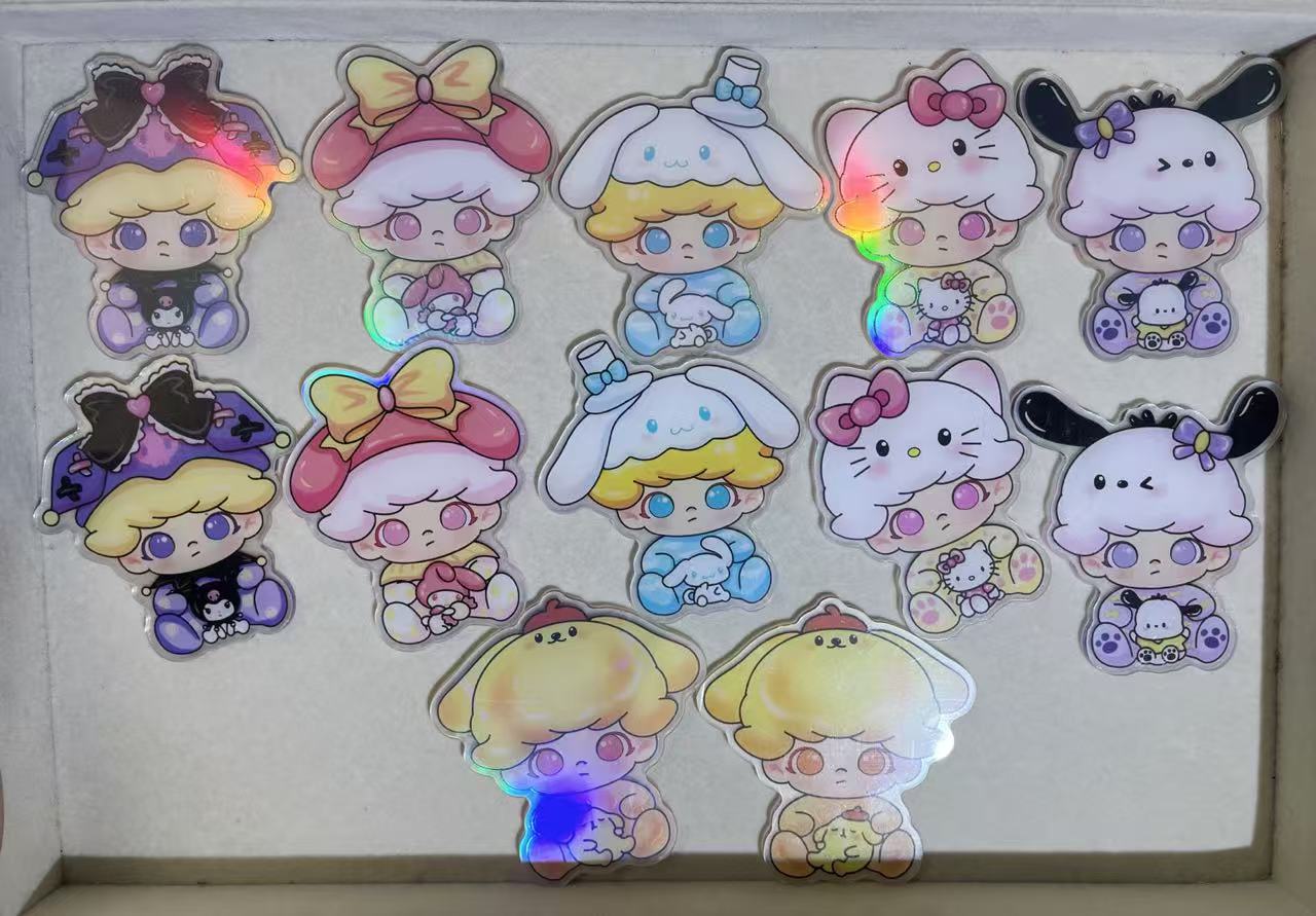 Dimoo cosplay Sanrio -Holographic design, 8cm big chip(Random mix)