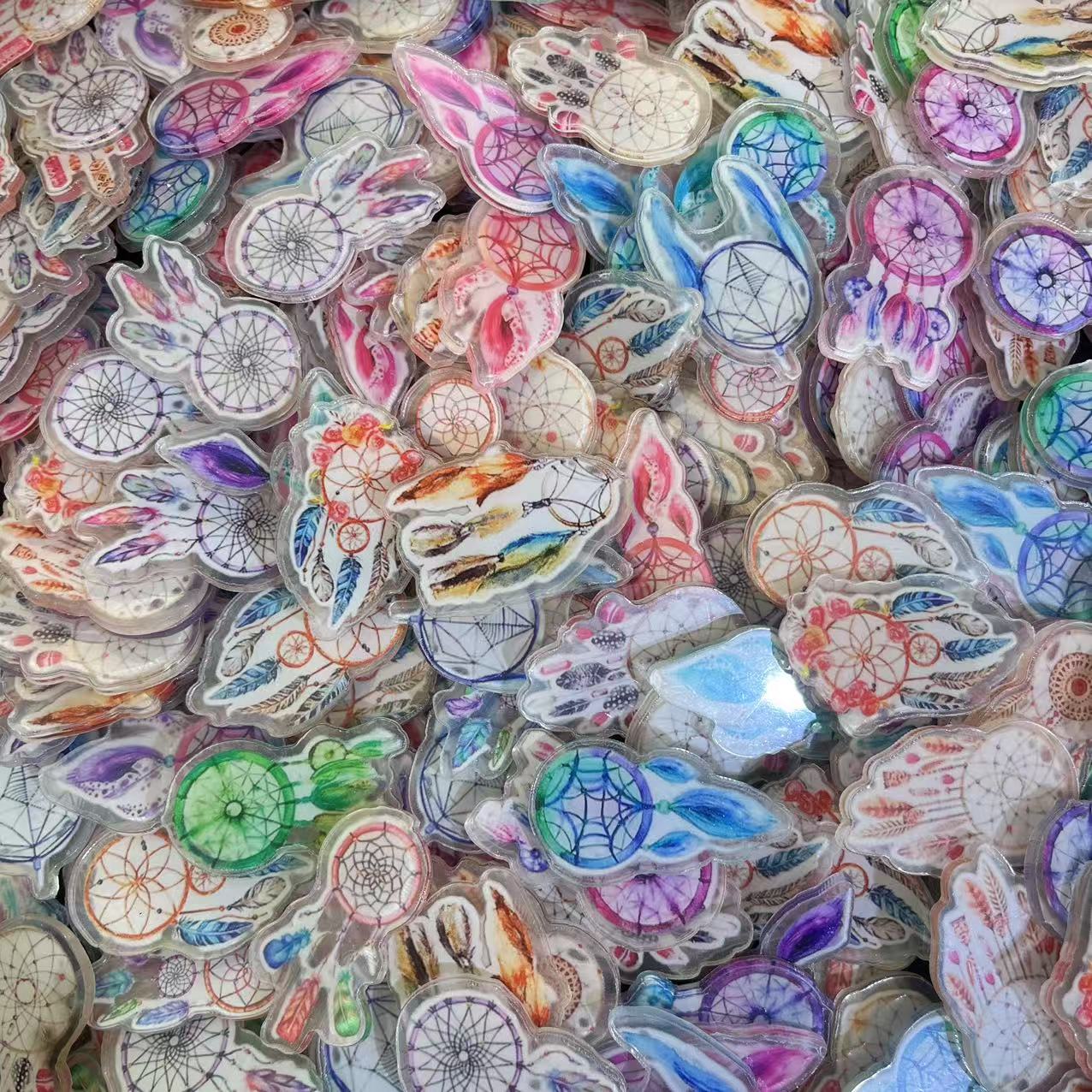 Dreamcatcher 4cm -Acrylic chips
