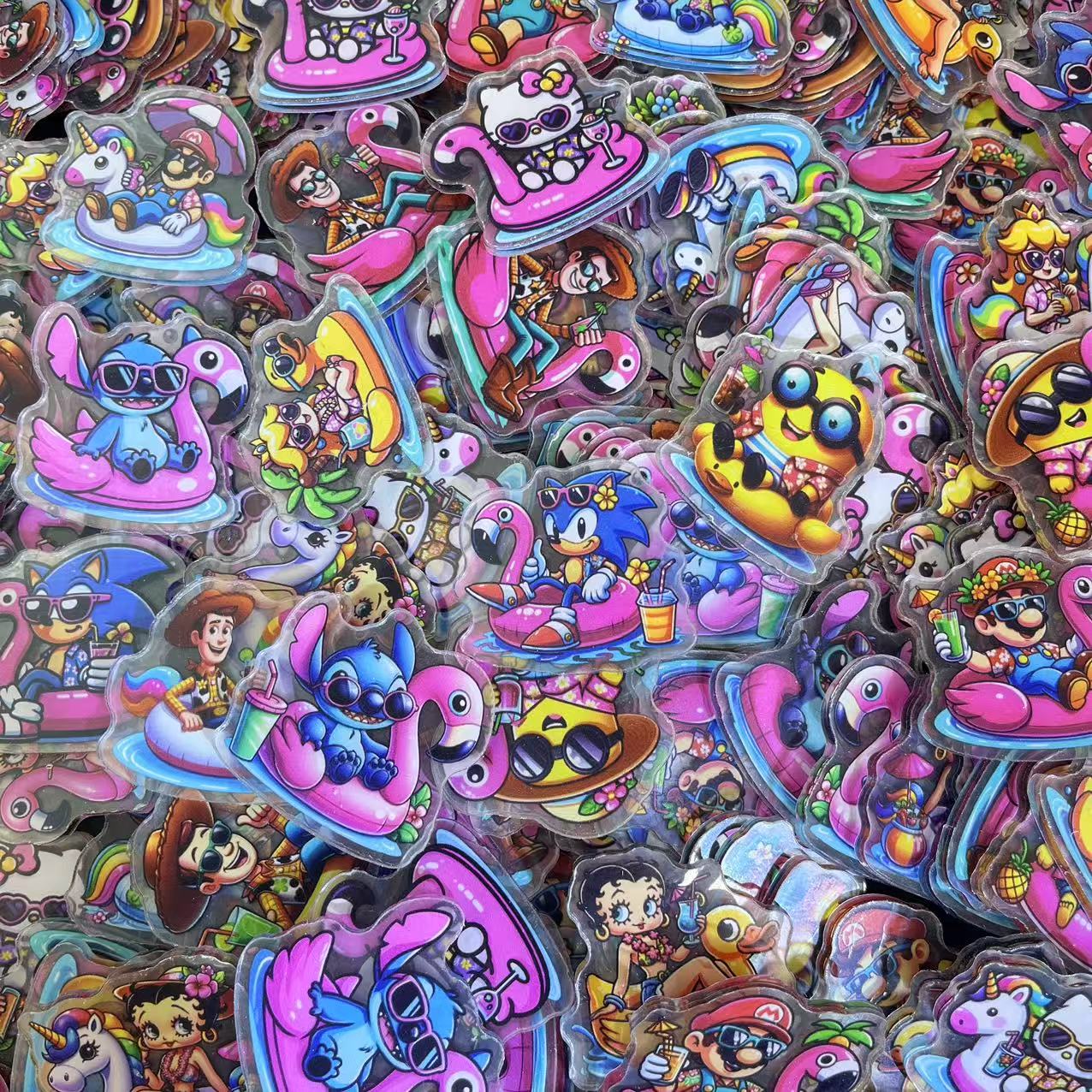 Pool Party 4cm -Acrylic chips