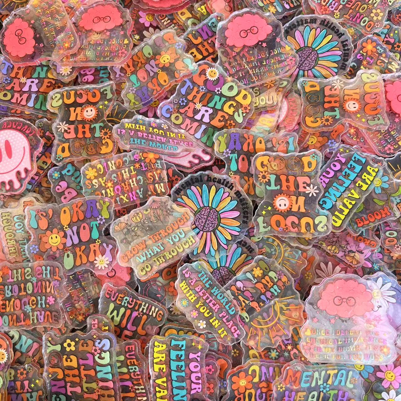 Mental health 4cm -Acrylic chips