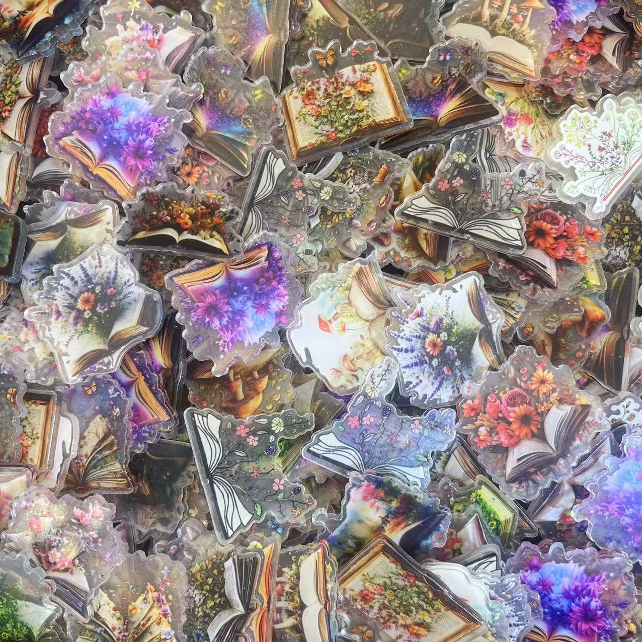 Flower books 4cm -Acrylic chips