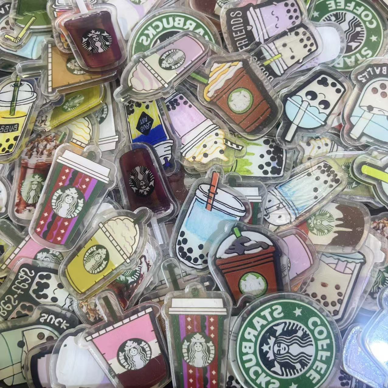 Starbucks drink, 4cm-Acrylic chips
