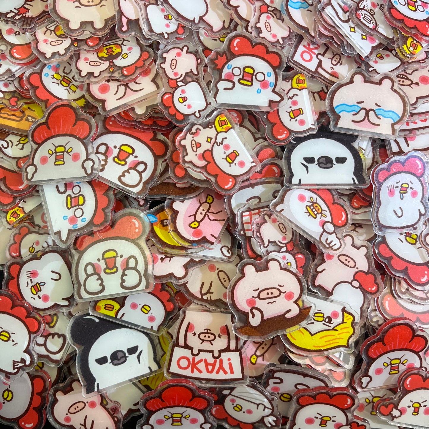 Cute chicken 4cm-Acrylic chips