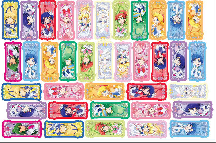 Colorful Sailor moon-8cm big chip(random mix)