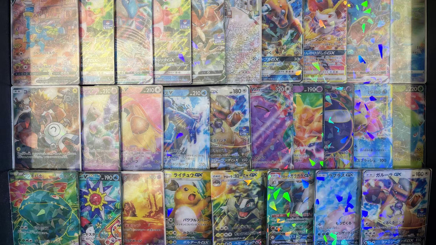 Pokemon cards -Holographic design, 8cm big chip(Random mix)