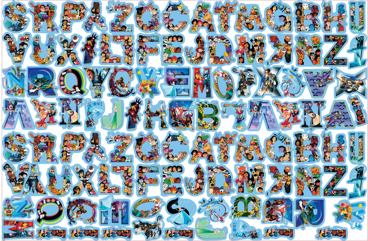 Character letters-8cm big chip(random mix)