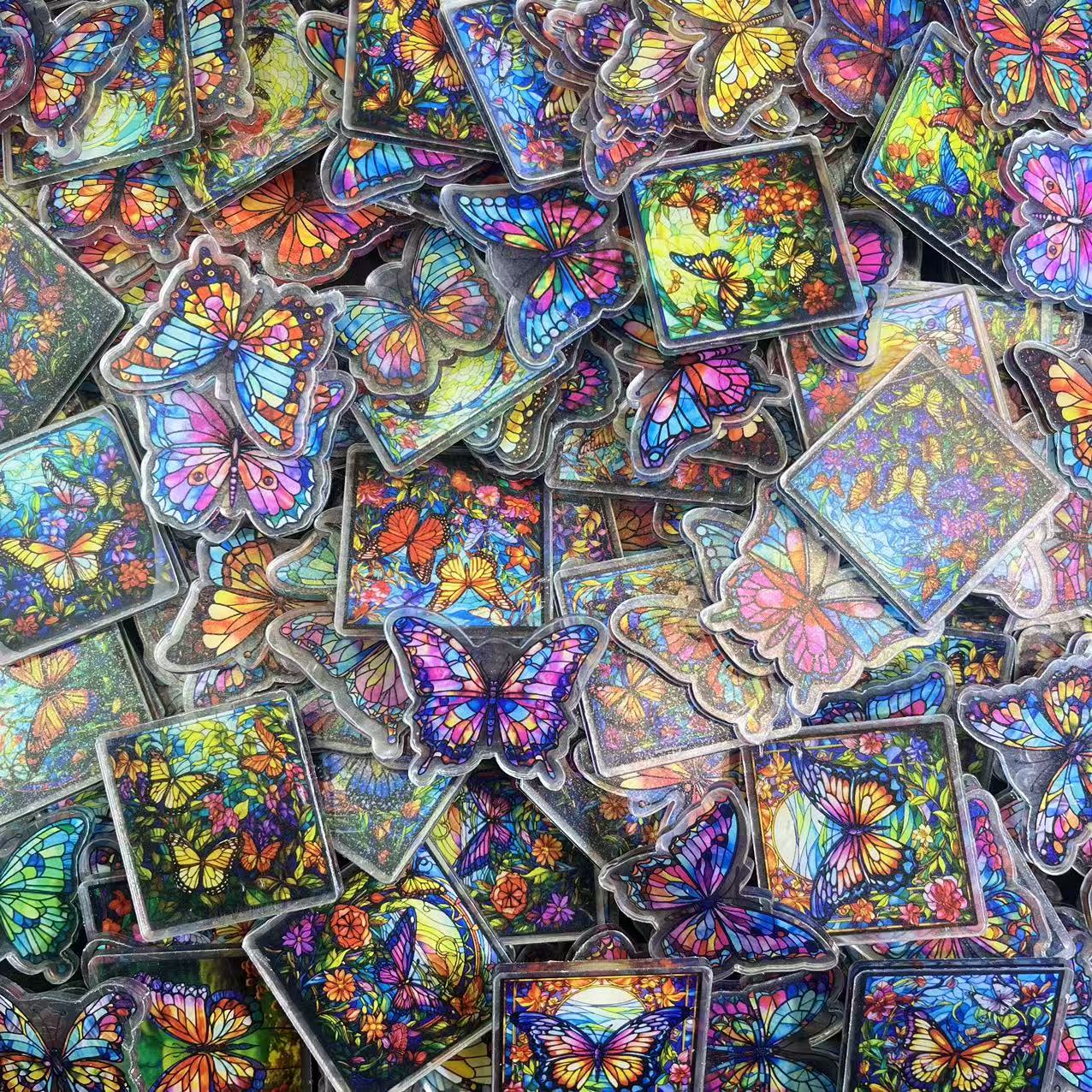 Glass Butterfly 4cm-Acrylic chips