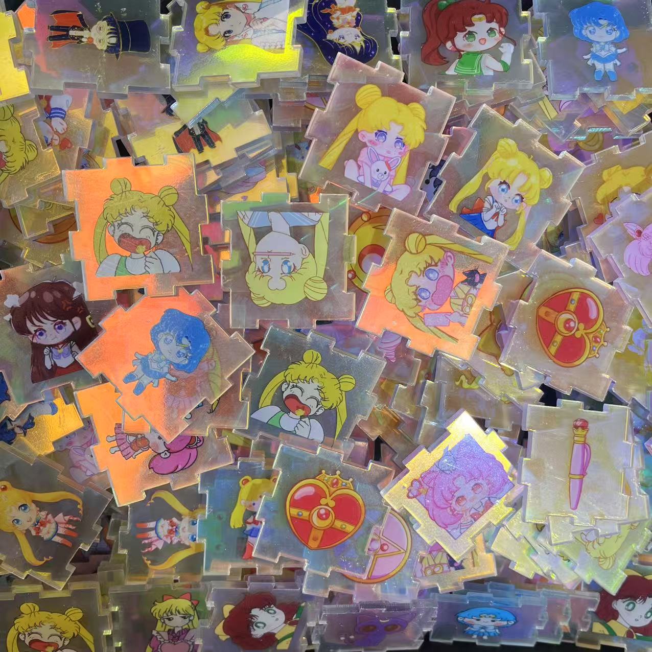 Puzzle chips Sailor moon 4cm-Acrylic chips