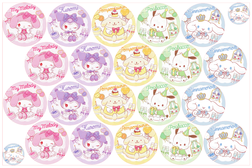 Sanrio coasters-8cm big chip(random mix)