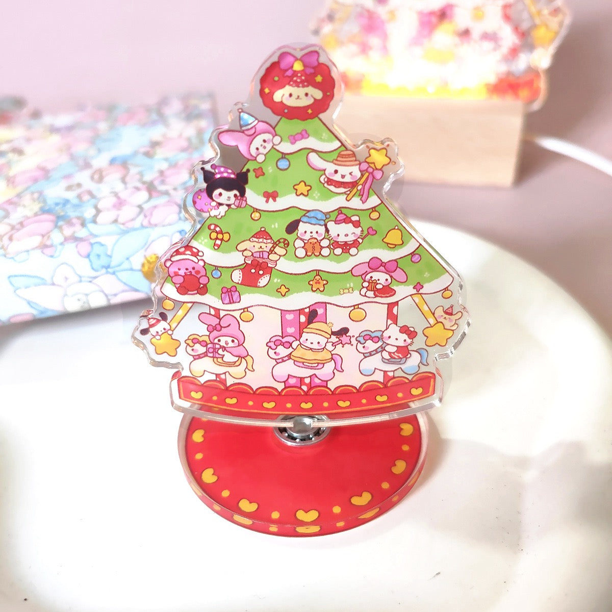 Stander-Christmas Tree with Sanrio character