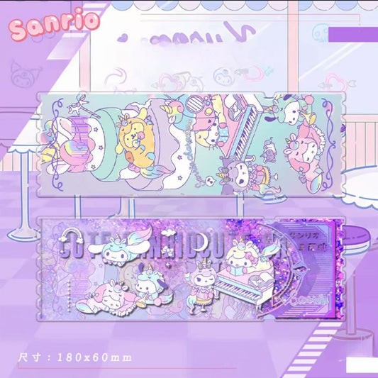 Sanrio acrylic ticket quicksand