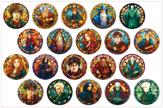 Glass Harry Potter-8cm big chip(random mix)