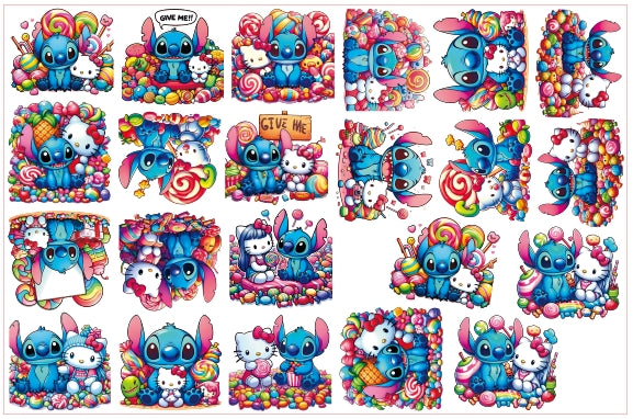 Stitch and HK-8cm big chip(random mix)