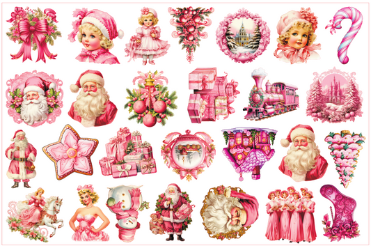 Pink Christmas-8cm big chip(random mix)