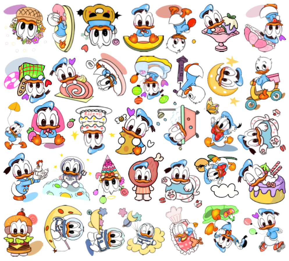 Donald duck-8cm big rectangle chip(random mix)