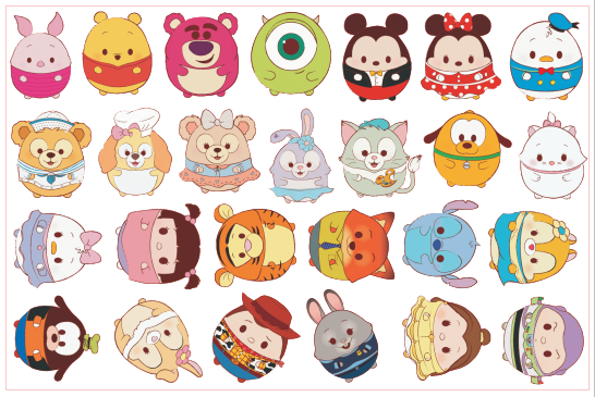 Tsum Tsum-8cm big chip(random mix)