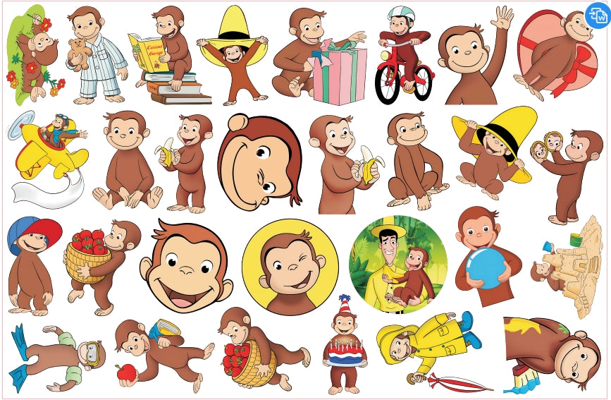 Curious George-8cm big chip(random mix)