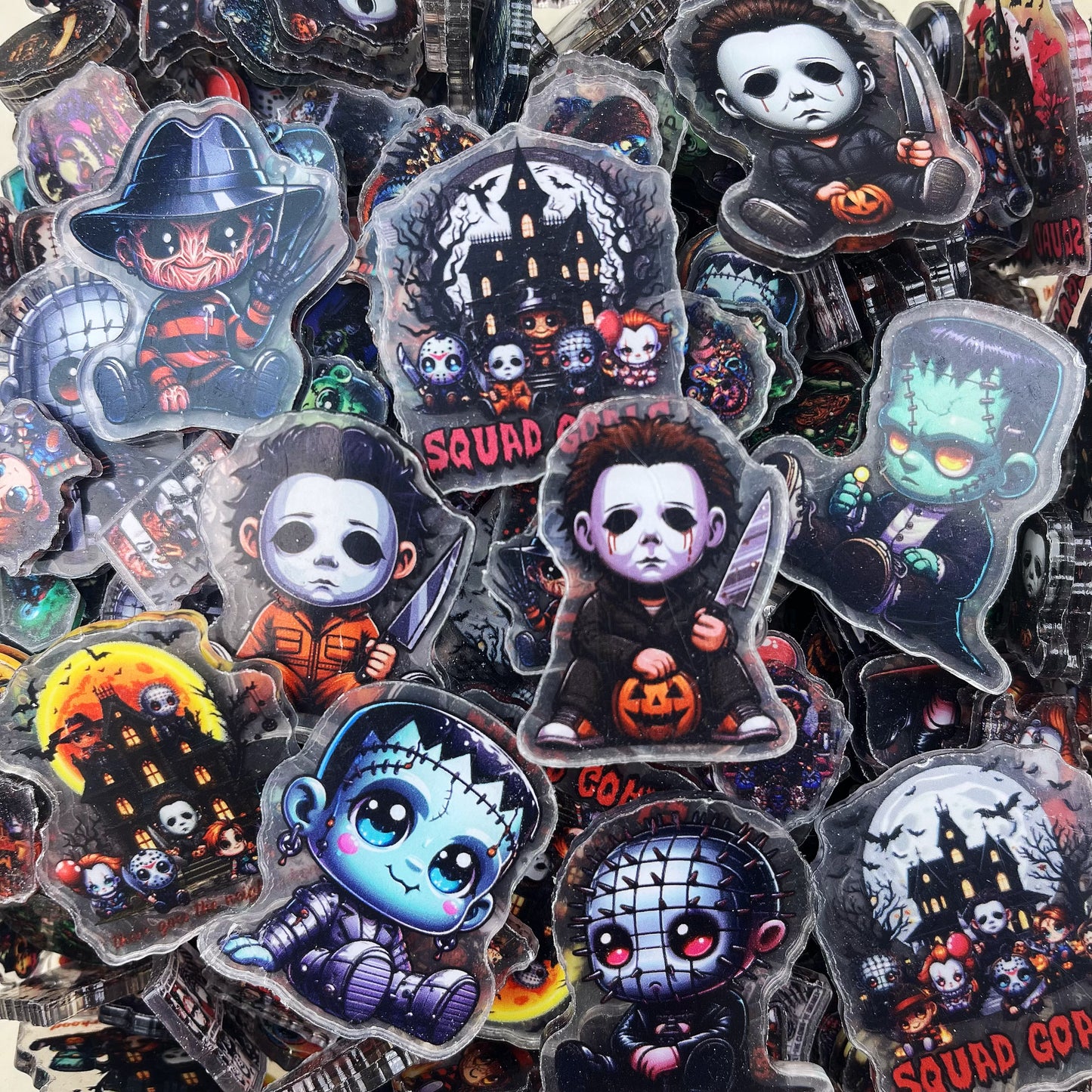 Horror mix 2&4cm-Acrylic chips