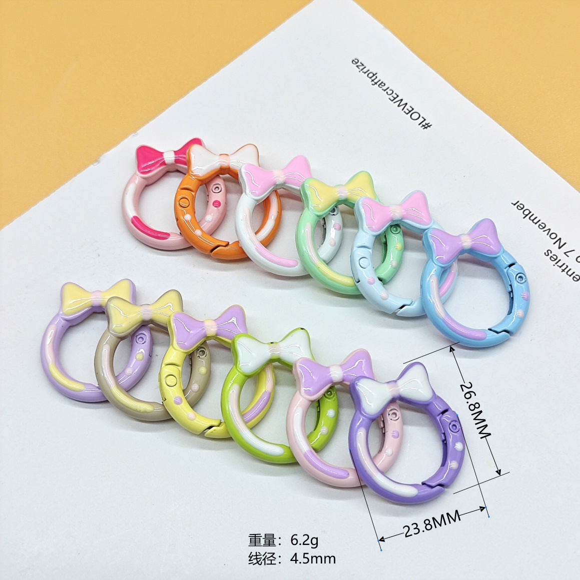 Metal keychain 10pcs (color random)