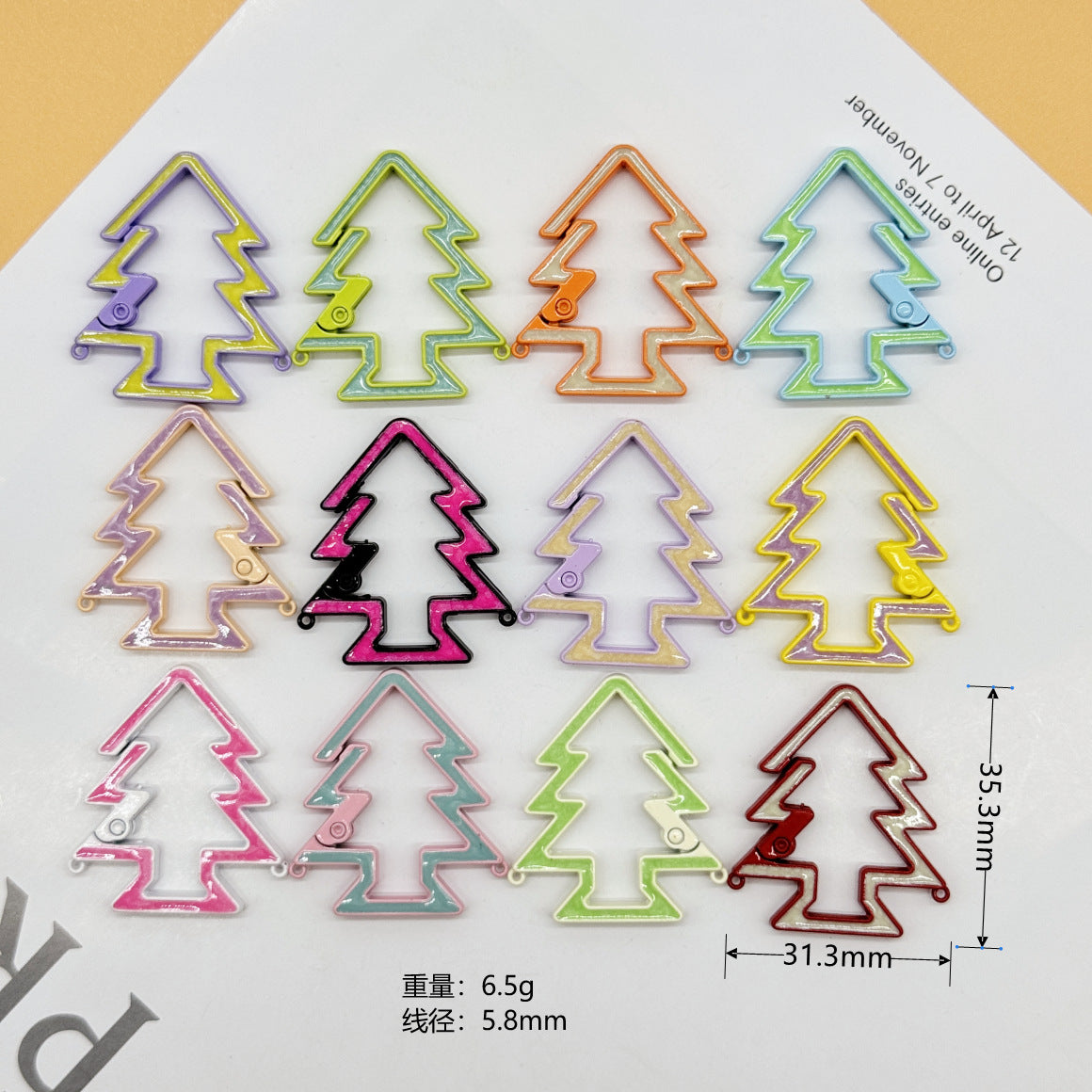 Metal keychain 10pcs (color random)