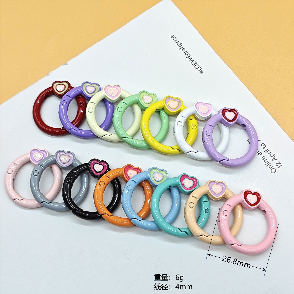 Metal keychain 10pcs (color random)