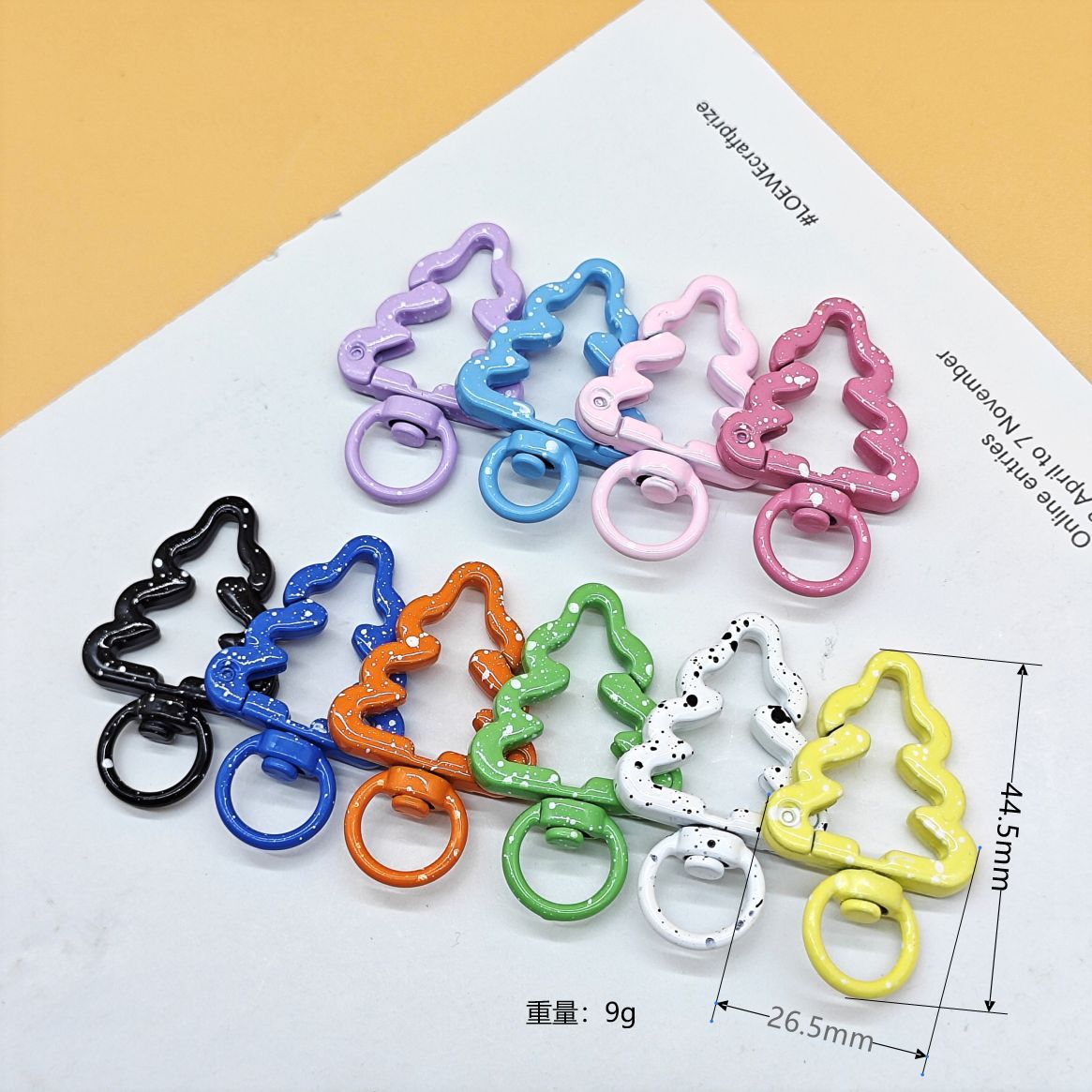 Metal keychain 10pcs (color random)