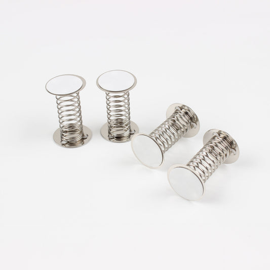 Metal spring base with adhesive