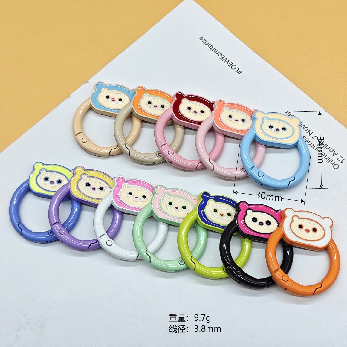 Metal keychain 10pcs (color random)