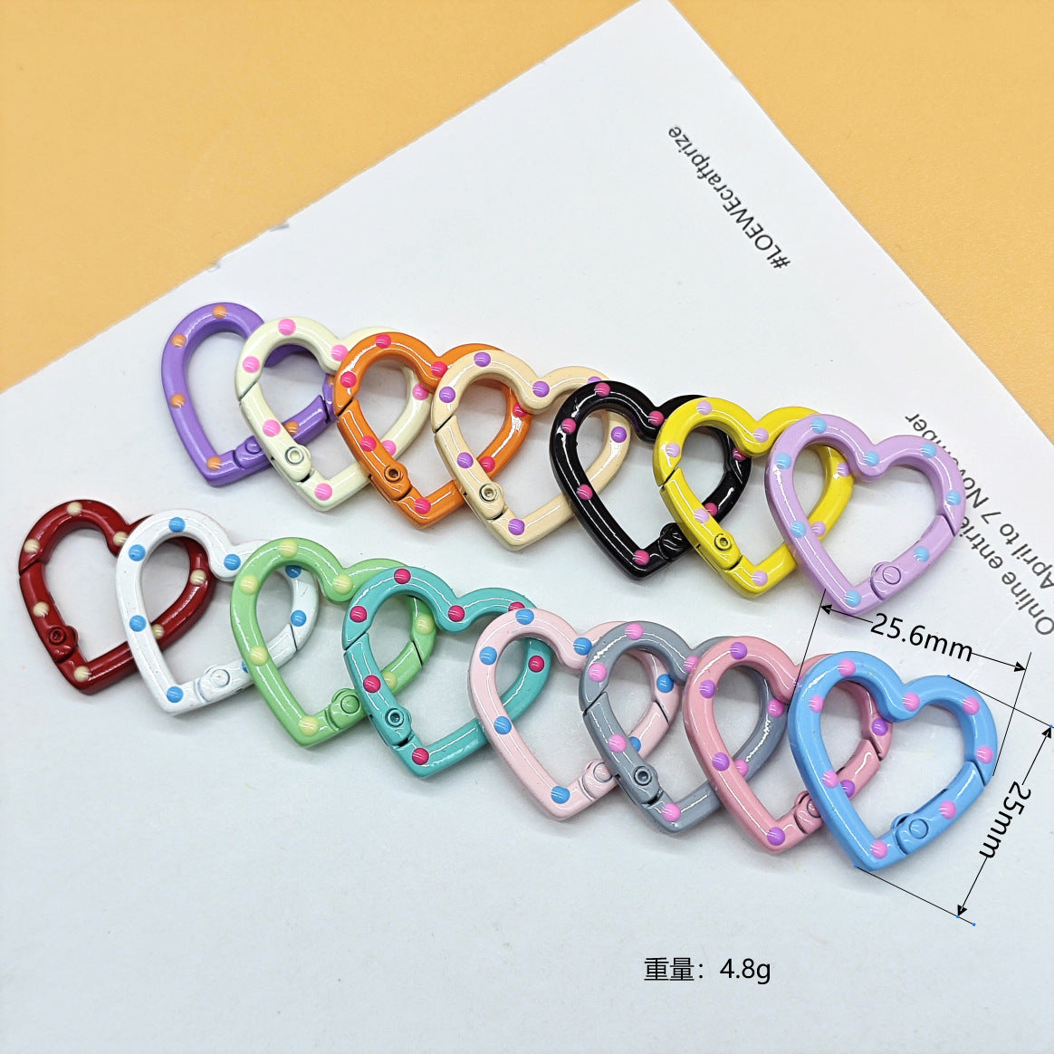 Metal keychain 10pcs (color random)