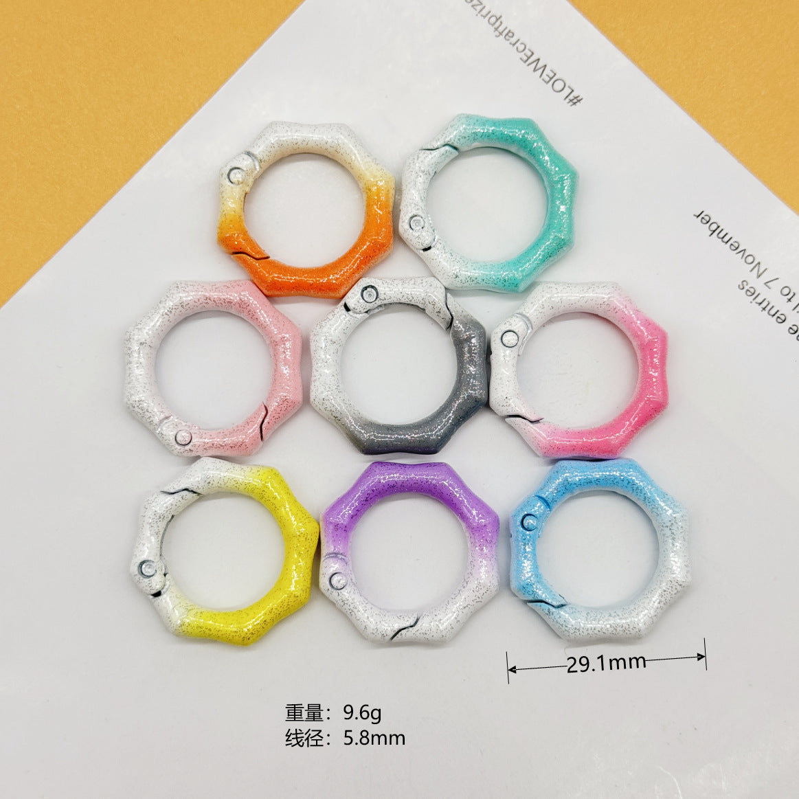 Metal keychain 10pcs (color random)