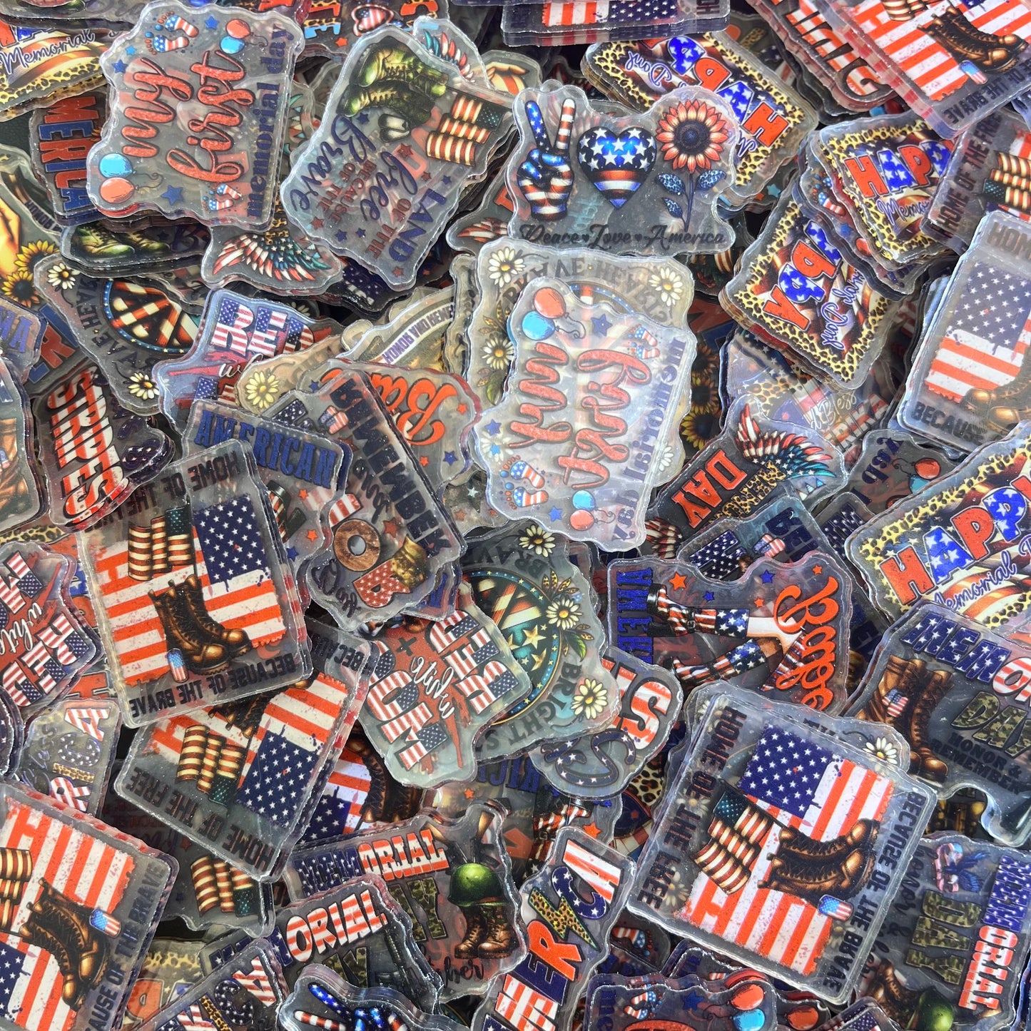 America mix 4cm-Acrylic chips