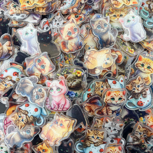 Cats mix 4cm-Acrylic chips