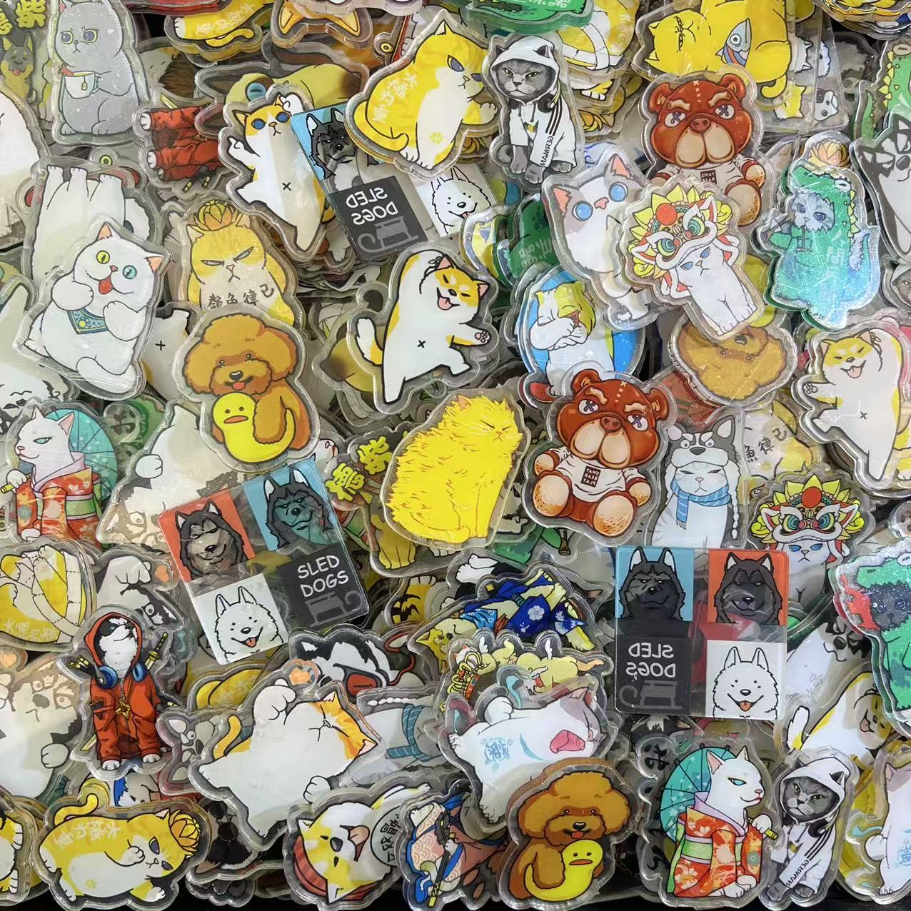 Dog&Cat mix 4cm-Acrylic chips