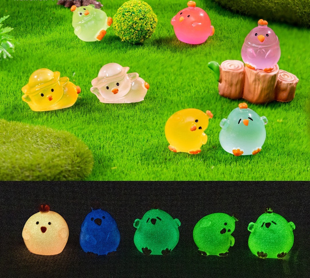 Colorful Luminous chickens